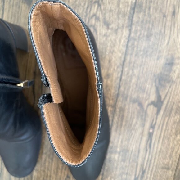 Mansur Gavriel Black Leather Ankle Boots Block Heel Size 39.5 - Picture 4 of 12